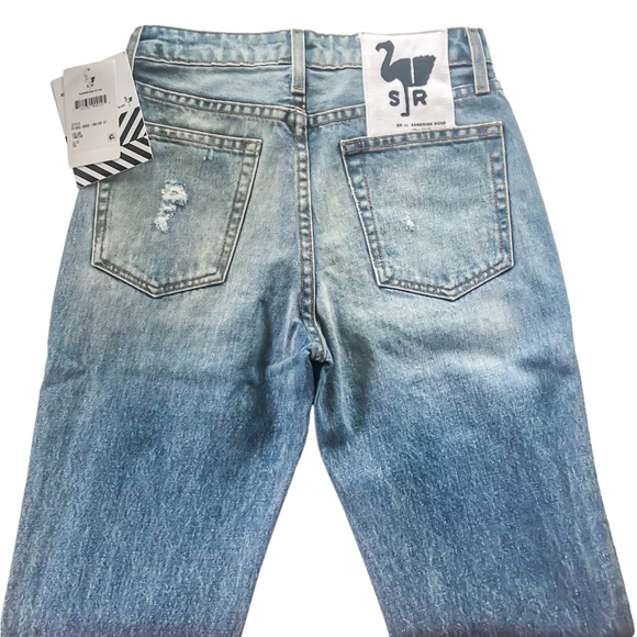 Free People SR vs Sandrine Rose Indigo Wash Straight Leg Denim Jeans, Sz 24 - Picture 13 of 14